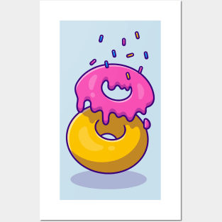 Doughnut Ingredient Cartoon Posters and Art